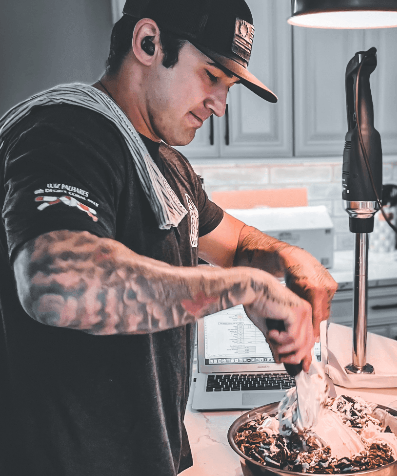 Founder scooping ice cream