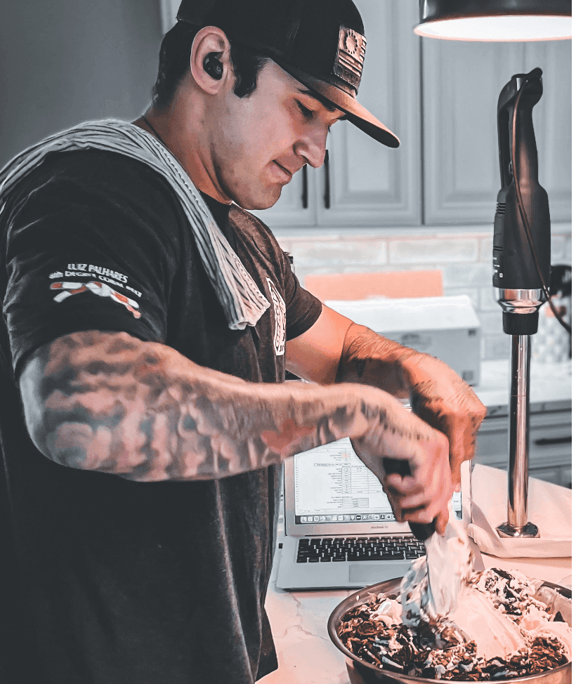 Founder scooping ice cream